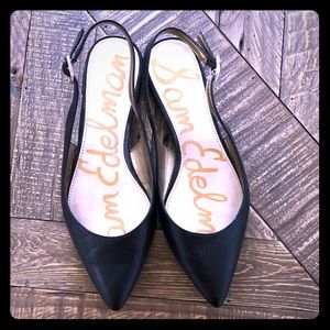 Sam Edelman black Hadley slingback 7.5